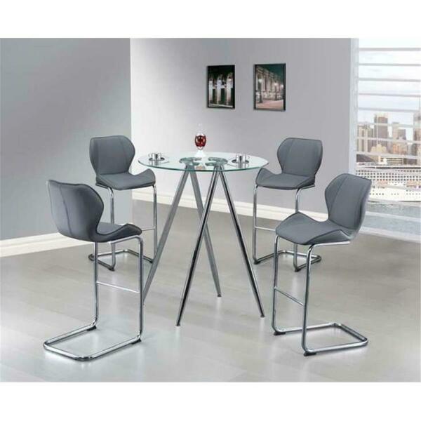 Global Furniture Usa Bar Table, Chrome - 37 x 40 x 40 in. D1503BT